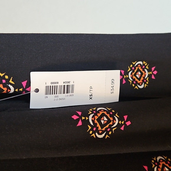 NWT Old Navy Black Patterned Dress, XS - Picture 3 of 5